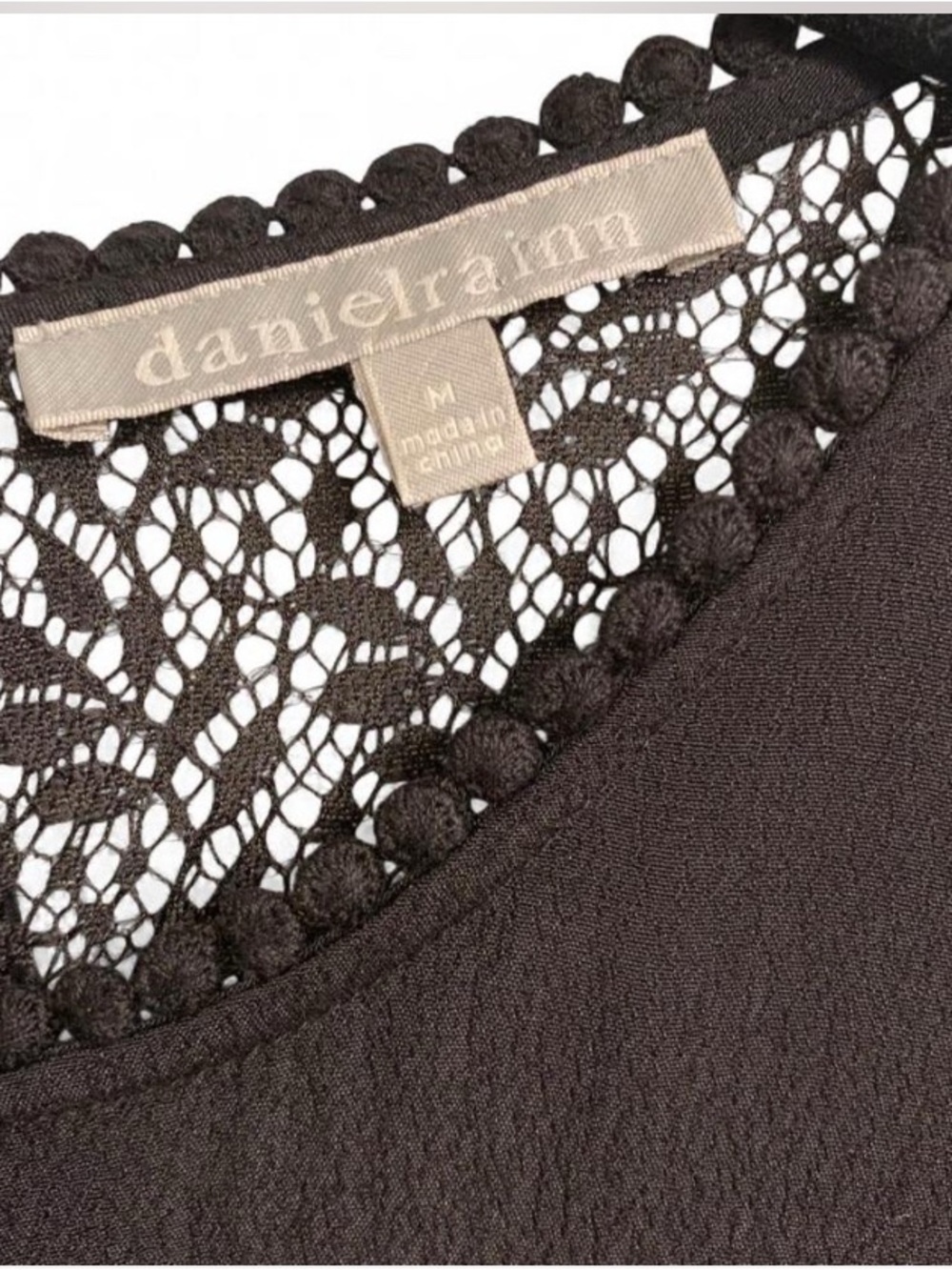 Daniel Rainn Black Lace Pintuck Blouse - Picture 3 of 7
